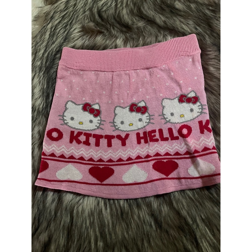 Sanrio Hello kitty kids Girl's Holiday Knit Skirt Size XS 4-5 New